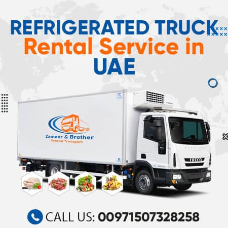 Refrigerated truck for rent in Sharjah
